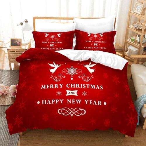 3D Printed Bedding Set Christmas Bedclothes Festival Bedding Set kawaii Bed Set For Winter Twin Full Queen King Adult And Kids