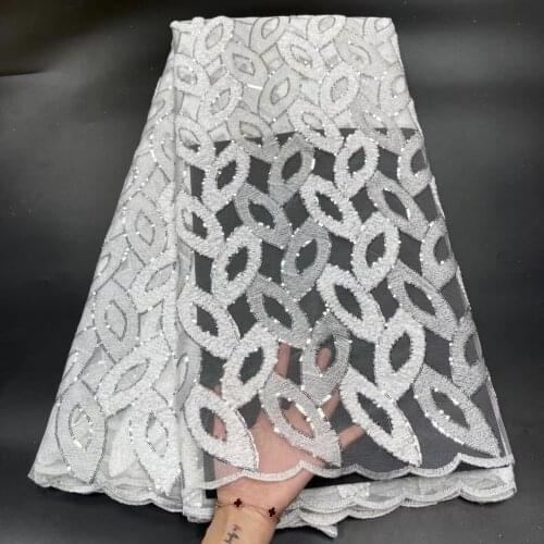 White French Tulle Mesh Lace Fabric 2021 High Quality African Cord Lace Fabric Nigeria Net Lace Fabrics For Wedding Dress Party