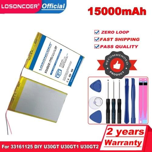 LOSONCOER 7.4V 15000mAh 33161125 Tablets Batteries DIY U30GT, U30GT1, U30GT2 dual four-core tablet pc battery 33161125 Size