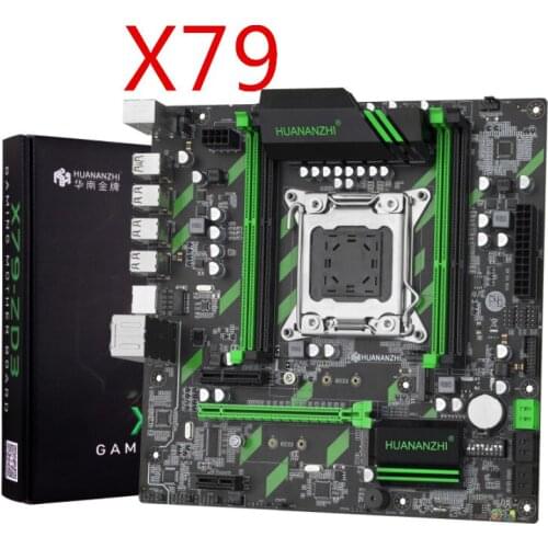 HUANANZHI X79 motherboard X79ZD3 A2011 ATX SATA3 USB3.0 Dual PCI-E 16X NVME M.2 SSD support REG ECC RAM Xeon E5 CPU X79