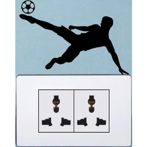 Soccer Player Fashion Home Decor Wall Stickers Vinyl Switch Decals 6SS0246