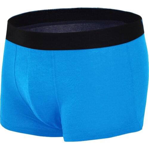 Large size mens cotton panties flat corner 100kg plus fat four-corner loose fat pants