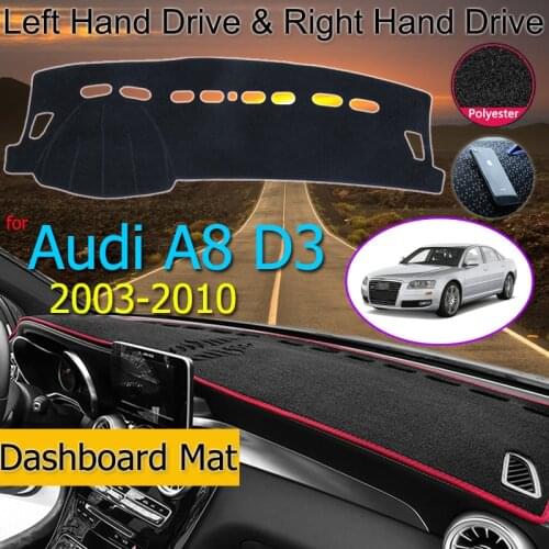 For Audi A8 D3 2003~2010 4E Anti-Slip Anti-UV Mat Dashboard Cover Pad Shade Dashmat Protect Carpet Accessories S-line