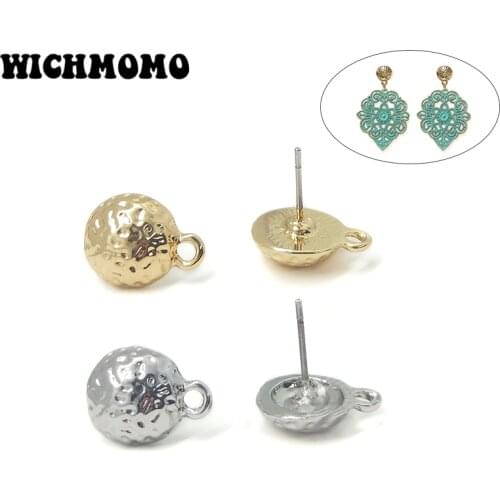 New Fashion 10mm 10pieces/bag Zinc Alloy Gold Semicircle Earring Base Connectors Linkers for DIY Earring Jewelry Accessories