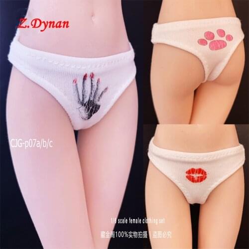 New 1/6 Scale Female Underwear Cute Briefs Clothes for 12 Inches Seamless Action Figures