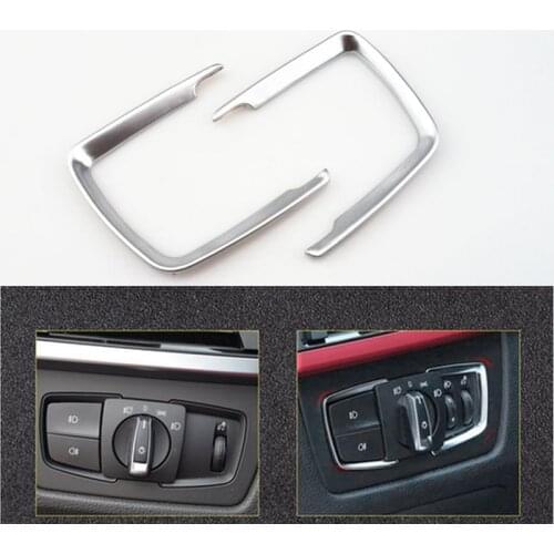New Chrome Headlight Switch Trim Cover Car Accessories Interior Decorations For BMW F30 F31 F32 F34 3 4 Series F15 X5