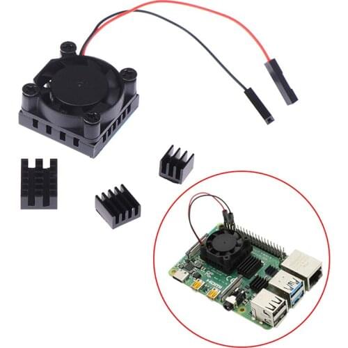 New Square Cooling Fan with Heatsink Kit For Raspberry Pi 4B