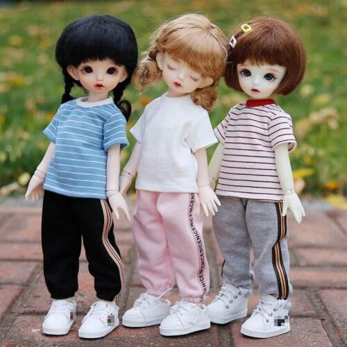 1/6 BJD Doll Clothes Fashion Casual striped Sweatpants for SD YOSD Doll Outfits Pants Doll Accessories