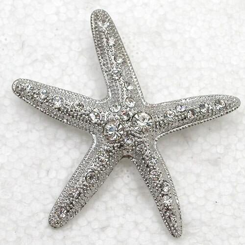 Wholesale Starfish Rhinestone Pin brooches C101949