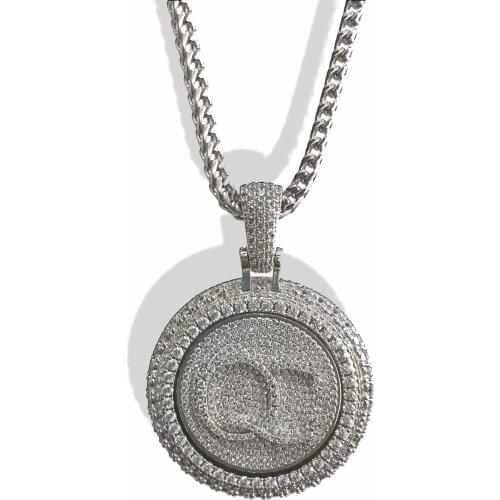 Personal custom spinning pendant gold plating pendant