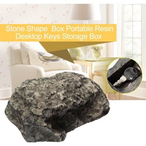 Resin Key Storage Box Stone Security Safe Outdoor Muddy Mud Spare Key House Fake Rock Holder Garden Ornament 6x8x3cm