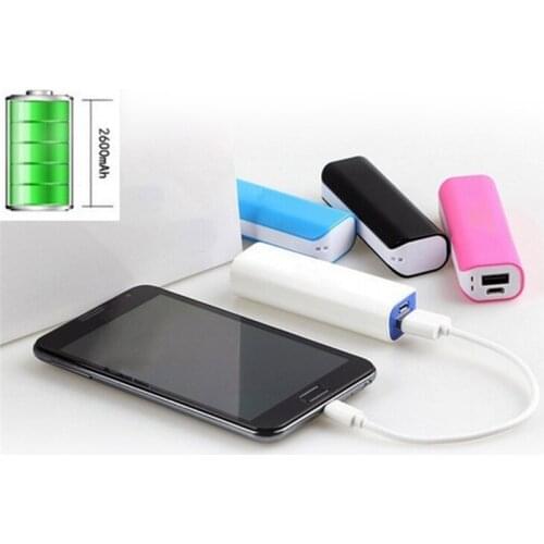 Portable USB Power Bank Box DIY Case Travel External Backup Battery Charger Power Bank Case For Mobile Phones (No Battery)