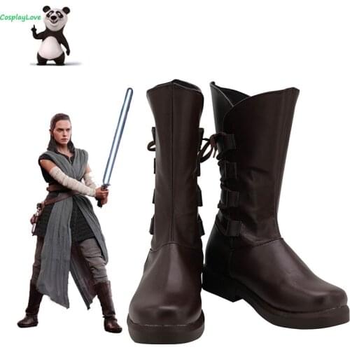 The Last Rey Brown Cosplay Shoes Cosplay Long Boots Leather Custom Made For Party Christmas