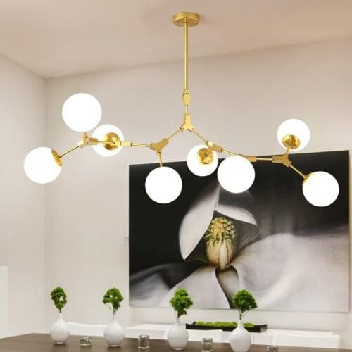 Nordic style postmodern molecular chandelier creative branch magic bean restaurant living room Light Fixture