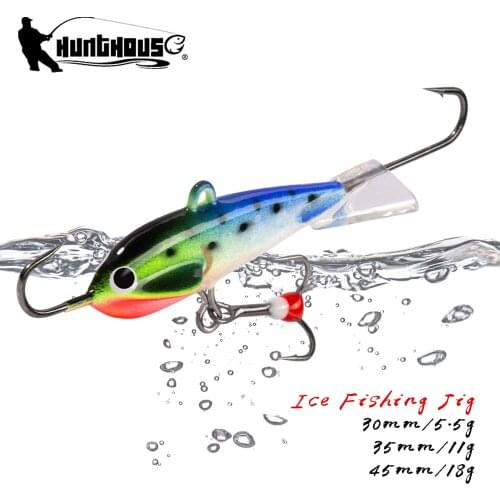 Hunthouse Ice Fishing Lures Jig Bait Balancer Sinking 30mm/5.5g 35mm/11g 45mm/18g Winter Fishing Hard Bait Bass Pesca Tackle