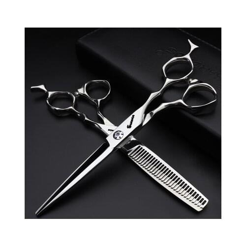 Professional authentic hairdressing scissors hair stylist haircut thinning teeth scissors 6 inch hair salon special scissors