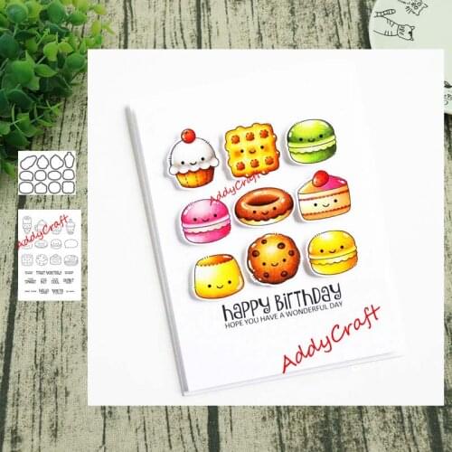 Various ice creams Metal cutting dies and Clear Stamps Transparent Silicone Seal for DIY scrapbooking photo album Decorative