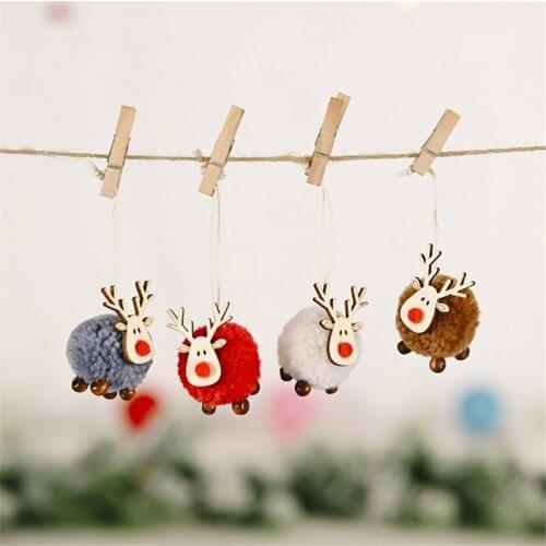 Christmas Decorations Felt Fawn Pendant Christmas Tree Decoration Pendant Navidad 2021 Christmas Decorations for Home Kerst Noel