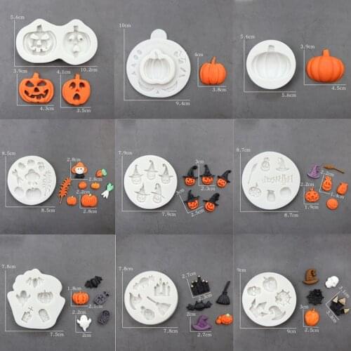 Halloween Pumpkin Silicone Mold Fondant Mould Cake Decorating Tools Chocolate Gumpaste Molds, Sugarcraft, Kitchen Gadget