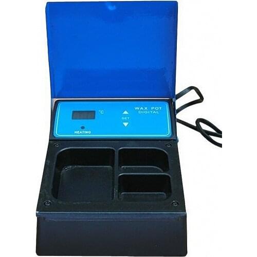 Dental Analog Wax Melting Dipping Pot 3 Well Wax Heater Melt Dentist Machine Lab Device Temperature Setting with Digital LCD