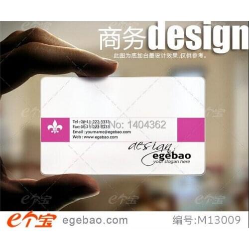 New type Clear PVC Business Card Transparent Plastic Cards custom Design Calling cards Waterproof Round corner fashion card