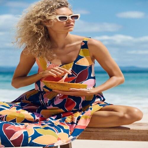 Summer Dress Women Robe Femme Print A-Line Loose Dresses Sleeveless Long Dress For Womans Clothing 2021 Casual Vestido De Mujer