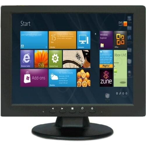 ZHIXIANDA 10.4 Inch Industrial LCD Monitor 800x600 Resolution Built-In Speaker Resistive Touch Screen Display