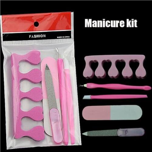 10 pcs manicure set pedicure kit disposable nail kit hotel nail file nail file cuticle fork