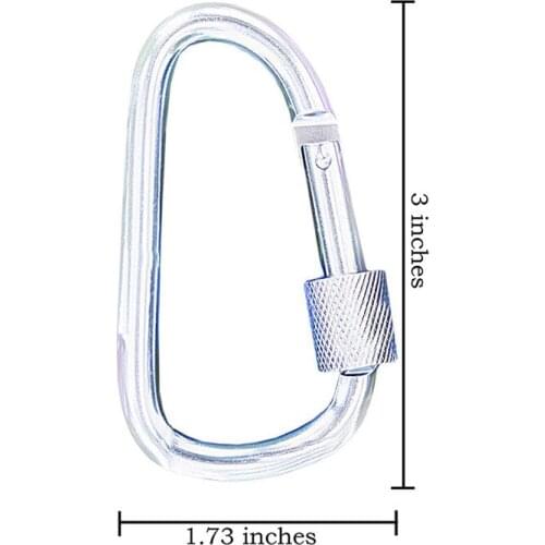 Multicolor Locking D Ring Shape Clips Best For Outdoor Camping Fishing Hiking 10PCS Hanging climbing climbing supplies A1