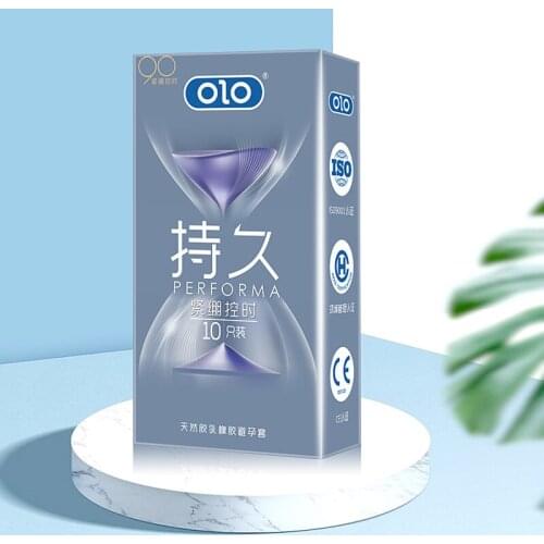10pcs Olo Ultrathin Dotted Condom Tight Waist Dotted Ribbed Ejaculation Delay Condoms Adult Sex Toy Products For Men Women