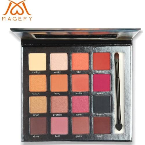 16 Colors, Eyeshadow, Waterproof, Anti Sweat, Dumb and Bright Eye Shadow Colorful Eyeshadow Palette Makeup Gift for Women