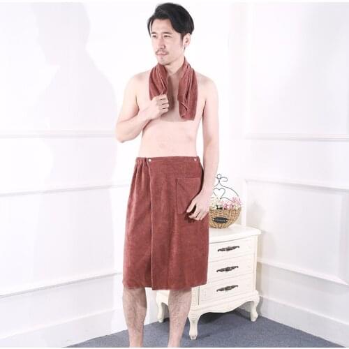 2pcs Man Wearable Magic Mircofiber Bath Towel With Pocket Soft Swimming Beach Bath Towel Blanket Toalla De Bano Face Towel