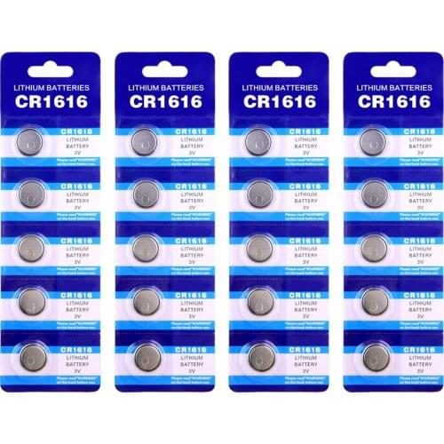 50PCS/LOT CR1616 Button Cell Coin Batteries For Watches Toys cr 1616 3V Lithium Battery DL1616 ECR1616 LM1616 5021LC