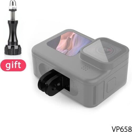 For GoPro9 Sports Camera Accessories Small Portable Black Dual Interface Base Installation with Ane CNC Screw for gopro9 8 VP658