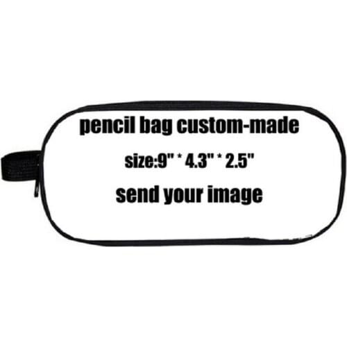 Customize Your Image Logo Name Pencil Holder Children School Case Bag Kids Cartoon Bag Boys Girls Purse Wallet Gifts