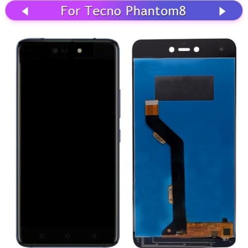 For Tecno Phantom8 LCD Display With Touch Screen Phantom 8 AX8 LCD Screen Digitizer Complete Assembly Replacement