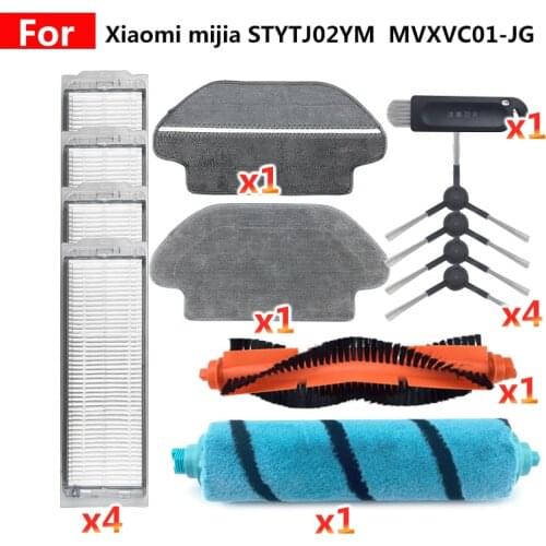 For Xiaomi Mijia STYJ02YM MVXVC01-JG Sweeping Robot Home Accessories Spare Hepa Filter Dry Mop Rack Side Rolling Carpet Brush