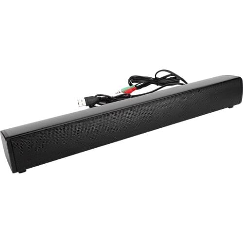 Computer Speakers Sound Bar USB Wired Desktop Full-frequency Stereo Speaker with 3.5mm Audio Input for PC Laptop LED/LCD Monitor