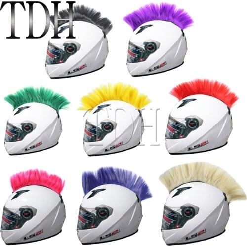 Colorful Racing Mohawk Helmet Motorcycle Hair Feather Decoration Snowmobile ATV BMX Bike Merry Christmas Stickers
