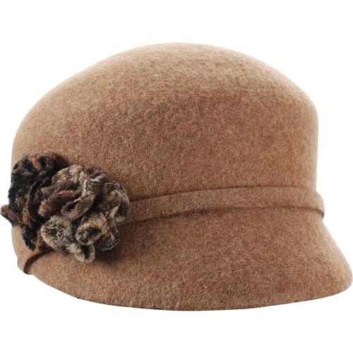 Lady Wool Felt Fedora & Wool Felt Band Trim Winter Hat Vintage Hat Top Hat Black Hat W10-4673