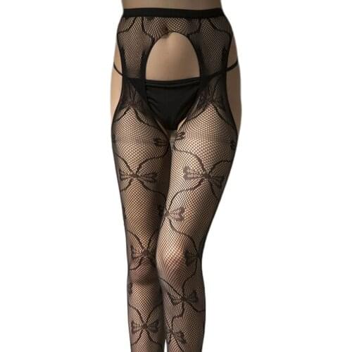 Summer Sexy Open Crotch Pantyhose Women Fishnet Tights Sexy Collant Femme Crotchless Pantyhose Black Net Stockings Sexy Lingerie