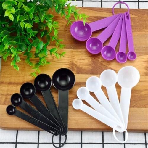 5pcs/set Measuring Spoon Creative Baking Cooking Silicone Measuring Tool Ladle with Scale Kitchen Measuring Spoons Tools