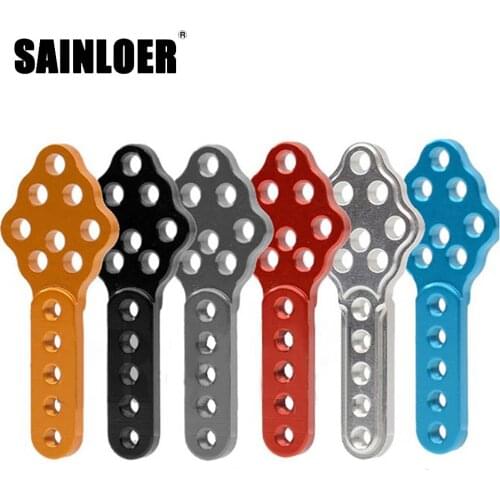 SAINLOER 2/4Pcs CNC Metal Shock Absorber Mount Adjust Height Angle Stand for RC Crawler Car Axial SCX10 90046 D90 D110