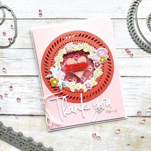 Mmao Crafts Metal Steel Cutting Dies New Round pattern ring frame Stencil For DIY Scrapbooking Paper/photo Cards Embossing Dies