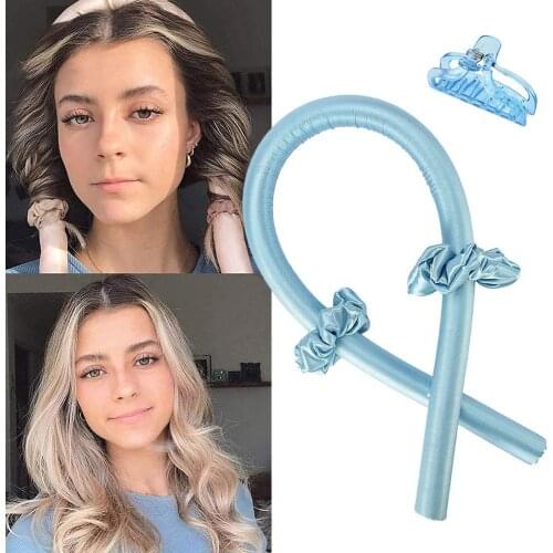 Lazy Heatless Curling Rod Headband Curls Silk Ribbon Curler Hair Rollers Sleeping Soft Wave Formers Women Hair Styling Tools