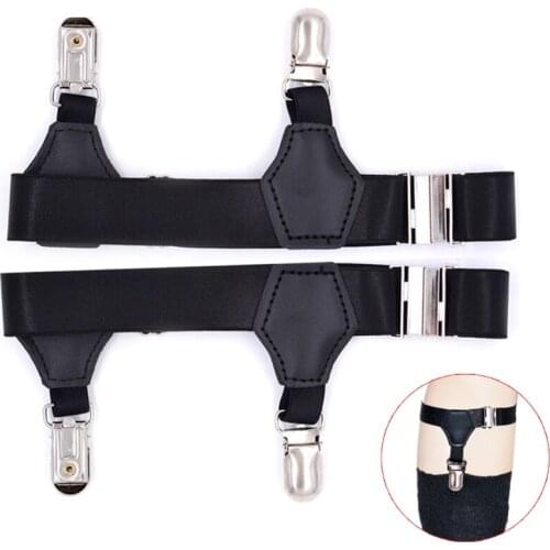 2Pcs/Set Socks Garters Belt Suspenders Adjustable Non-slip Clips For Men Women