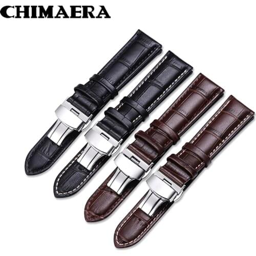 CHIMAERA 14 -18mm 19mm 20mm 21mm 22mm 24mm Genuine Leather Alligator Watch Band Strap for Tissot for Casio Diesel for Watchband