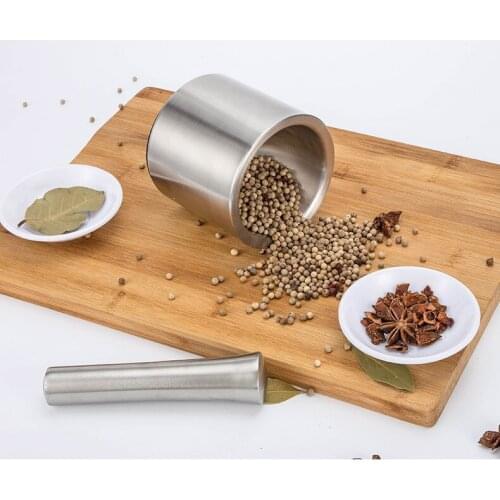 304# Stainless Steel Garlic Pounder Household Hand Grinder Herbal Medicine Soybean Walnut