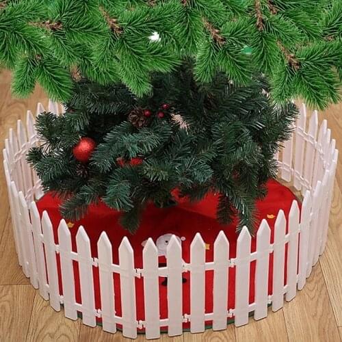 Garden Privacy fence garden decoration outdoor White PVC Plastic Fence European Style For Garden Driveway Gates Christmas Tree