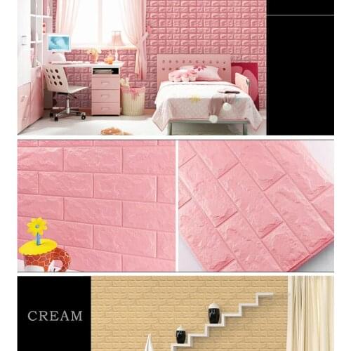 Self Adhesive 3D Brick Wall Stickers Stone Living Room Decor Foam Waterproof Panels Covering Wallpaper Home TV Background Kid